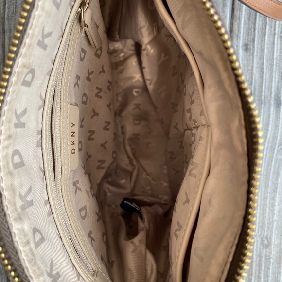 Dkny Bags Logo Embossed Zip Top Crossbody Bucket Bag Poshmark